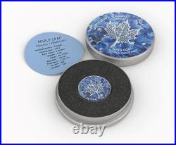 Canada 2022 $5 Maple Leaf Seasons February 1Oz Silver Coin with Bejeweled Insert