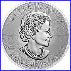 Canada 2022 $5 Maple Leaf Seasons January 1Oz Silver Coin with Bejeweled Insert