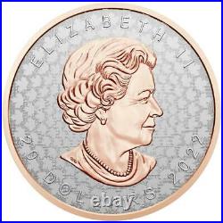 Canada 2022 Super Incuse Maple Leaf 1oz Rose Silver Coin Royal Canadian Mint