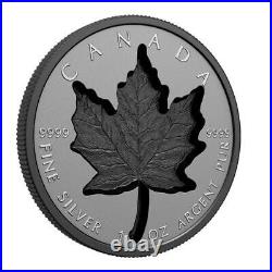 Canada 2023 $20 Super Incuse Maple Leaf Rhodium Plating 1 Oz Silver Coin