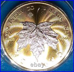 Canada 5 Dollars 1 Oz 2015 Golden Maple Leaf Elizabeth II PROOF UNC