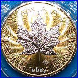 Canada 5 Dollars 1 Oz 2015 Golden Maple Leaf Elizabeth II PROOF UNC