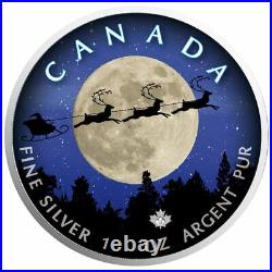 Canada 5 Dollars 2018 Maple Leaf Santa Claus 1 oz 0.9999 Silver