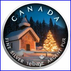 Canada 5 Dollars 2018 Maple Leaf Silent Night 1 Oz 0.9999 Silver