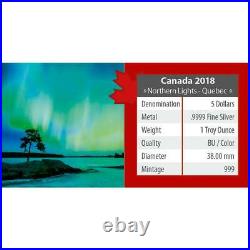 Canada 5 dollars 2018 Maple Leaf-Quebec (1.) 1 OZ Silver ST