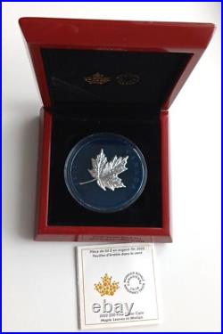 Canada 50 Dollars 2022 5oz MAPLE LEAF Blue Rhodium (Silver Coin)