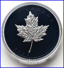 Canada 50 Dollars 2022 5oz MAPLE LEAF Blue Rhodium (Silver Coin)