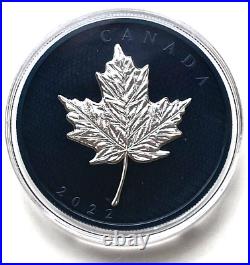 Canada 50 Dollars 2022 5oz MAPLE LEAF Blue Rhodium (Silver Coin)