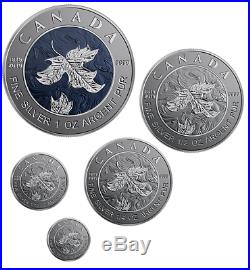 Canada A Bicentennial Celebration 5-Coin Maple Leaf Fractional Set 2019 -silver