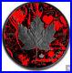 Canada-Hearts Maple Skull, Card Suit Series 2018, 1oz Silver Black Ruthenium
