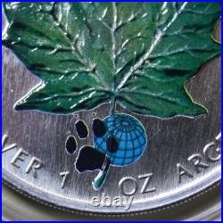 Canada Maple 5 Dollar 2002 Silver 1 OZ F #5751 Four Seasons Summer Sommer +
