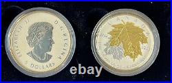 Canada Maple Leaf 2014 Fractional Set Fine Silver Silber 1-1/20 Unze Oz Pp Ovp