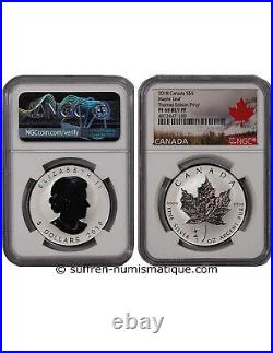 Canada, Maple Leaf 5 Dollars Silver 2018 Ngc Pf 69 Thomas Edison Privy