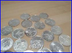 Canada Maple Leaf BU 5 Dollars. 9999 Silver Bulk lot of 26 Coins