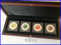 Canada Maple Leaf Coloured 1oz Silver 2007-2010 Series