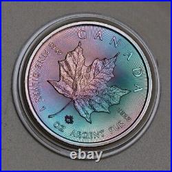 Canada Maple leaf 1 oz toning Silver coin Toned by Gump NO. 20230615 01