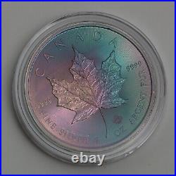 Canada Maple leaf 1 oz toning Silver coin Toned by Gump NO. 20230615 01