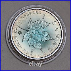 Canada Maple leaf 1 oz toning Silver coin Toned by Gump NO. 20230615 02