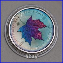 Canada Maple leaf 1 oz toning Silver coin Toned by Gump NO. 20230615 05