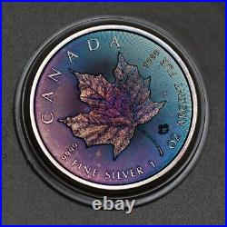 Canada Maple leaf 1 oz toning Silver coin Toned by Gump NO. 20230615 07