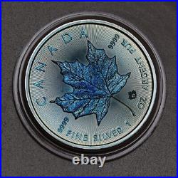 Canada Maple leaf 1 oz toning Silver coin Toned by Gump NO. 20230615 09