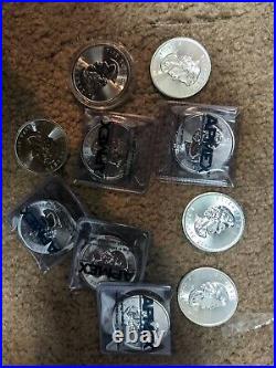 Canadian. 9999 $5 Silver Maple Leaf Bu Coins Lot of 10 2014 1 oz
