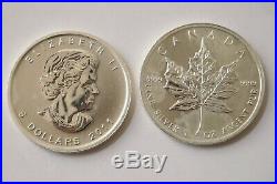 Canadian 9999 Silver Maple Leaf 2011 Bullion Coins Tube of 25