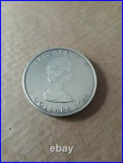 Canadian. 9999 fine silver 5 dollar coin
