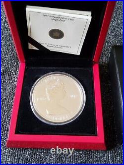 Canadian Mint 5oz Five Ounce maple leaf silver coin $50 dollar 25th anniversary