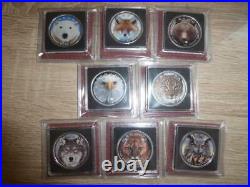 Canadian Wildlife Maple Leaf 2019 8 Coin Complete Set 8 x 1Oz. 999 SILVER COIN