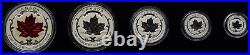 Coin Fine Silver Maple Leaf Fractional Set Canada 2015 Dollars BOX + COA