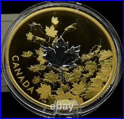 Coin Fine Silver proof $50 Canada Whispering Maple Leaves Box COA AUCT