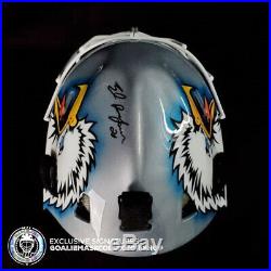 Ed Belfour Signed Autographed Goalie Mask Silver Helmet Toronto Maple Leafs Coa