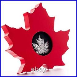 FIRST Cut Out Maple Leaf 1 Oz Silver Proof Coin 20$ Canada 2015