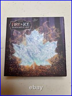 Fire and Ice silver maple 1oz Canadian Mapleleaf OPEN BOX