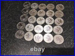 Full Bullion Tube Of 25 X 1oz 2011 Silver Maple Leaf Coins