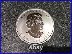 Full Bullion Tube Of 25 X 1oz 2011 Silver Maple Leaf Coins