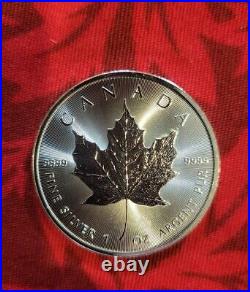 Full Roll Of 25 RCM Silver Maple Coins. 9999
