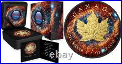 HELIX NEBULA MAPLE LEAF SPACE 1 OZ SILVER COIN $5 CANADA 2016 Very Rare
