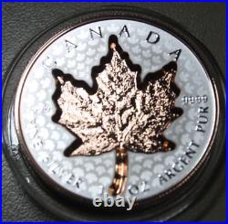 Kanada-Canada Maple 20 Dollar 2022 F #5899 1 Uz Silver Ultra Super Incuse Gildet
