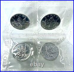 LOT OF 10! 2004 Canada 1 oz Fine Silver Maple Leaf Sealed Blister Pack! Nice