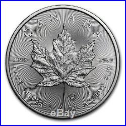 (LOT OF 100) 2018 1 OUNCE SILVER CANADIAN MAPLE LEAF COINS. 9999 1oz