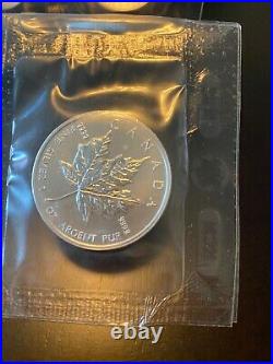 LOT of (10) 2010 1OZ Canada SILVER Maple Leafs SEALED in mint plastic blisters