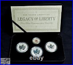 Legacy of Liberty, WWII, Silver Maple Leaf Set of 3 Proof, 999 Pure Silver 1 OZ