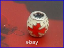 Limited Edition 2010 Pandora Canada Maple Leaf Charm 790523ERW ALE 925