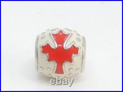 Limited Edition 2010 Pandora Canada Maple Leaf Charm 790523ERW ALE 925