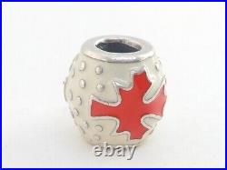 Limited Edition 2010 Pandora Canada Maple Leaf Charm 790523ERW ALE 925