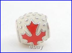 Limited Edition 2010 Pandora Canada Maple Leaf Charm 790523ERW ALE 925