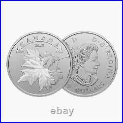 Limited Edition O Canada Maple Leaves Coin 1/2 oz Silver Canada 2020 $10 Dollars