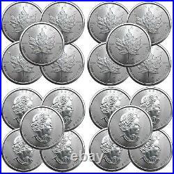 Lot of 10 2022 1 oz Canadian 9999 Silver Maple Leaf Coins BU In Stock